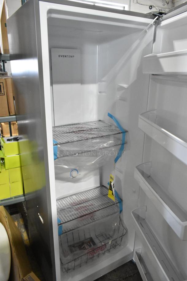 Frigidaire FFFU13F2VV upright freezer, 13 cu. ft., freestanding, includes Eventemp feature, shelves, in new condition.