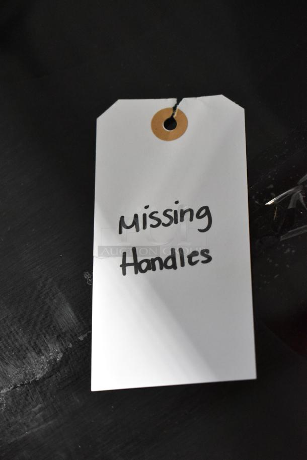 2025 Frigidaire FRFG1723AV04 French Door Cooler with Freezer, 115V, 1 Phase, labeled "Missing Handles."