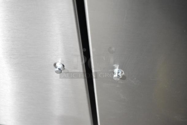 Brand new Frigidaire GRFS2853AFL French door cooler with minor scratches, stainless steel finish, 115V, 1 Phase.