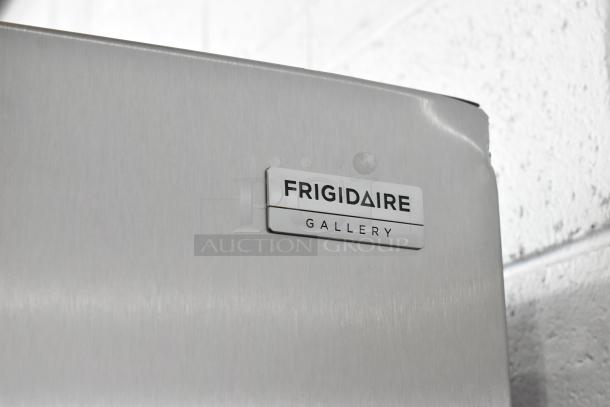 Brand new Frigidaire Gallery SEE26NVDDA reach-in cooler with freezer, 115 volts, 1 phase, visible label, slight scratch and dent.