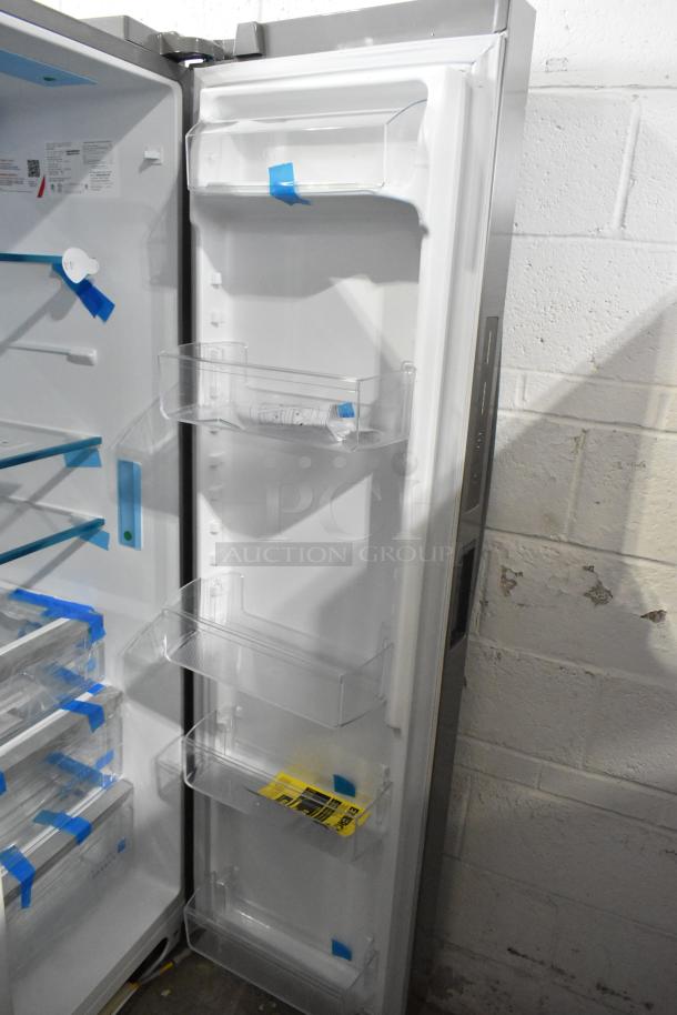 Frigidaire Gallery SEE26NVDDA reach-in cooler/freezer, 115 volts, new with scratches. Interior shelves shown.