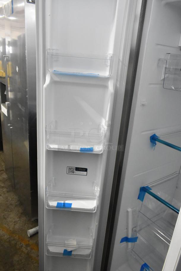 BRAND NEW Frigidaire Gallery SEE26NVDDA Reach-In Cooler/Freezer, 115V, 1 Phase, interior view, labeled shelves.