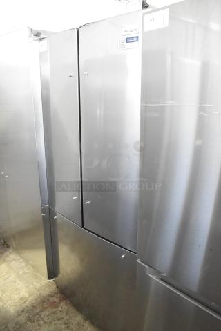 Brand new 2025 Frigidaire FRFG1723AV04 reach-in cooler with freezer. Scratch and dent, 115V, 1 phase.