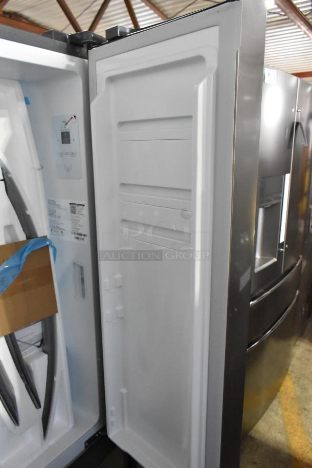 Brand new Frigidaire FRFG1723AV04 reach-in cooler with freezer, 115V, 1 phase. Scratch and dent condition. Interior view shown.