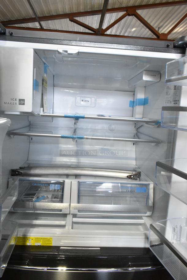 Brand new Frigidaire Gallery GRMS2773AF01 French door refrigerator, ice maker, Crisper drawers, 115V, minimal scratches.