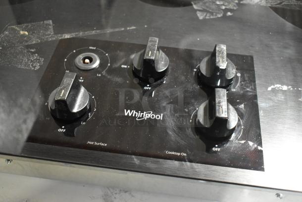 BRAND NEW SCRATCH AND DENT! Whirlpool WCE5US6HB00 electric 5 burner range with control knobs; 208/240V; visible marks.