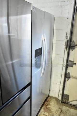 Brand new Frigidaire Professional FRSS2323AW9 cooler with freezer, ice/water dispenser, 115V, 1 Phase, slight scratches.