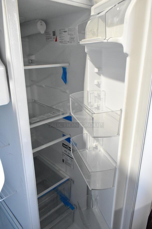 Frigidaire Professional FRSS2323AW9 cooler with freezer, ice/water dispenser. New, scratch and dent condition, 115V, 1 phase.