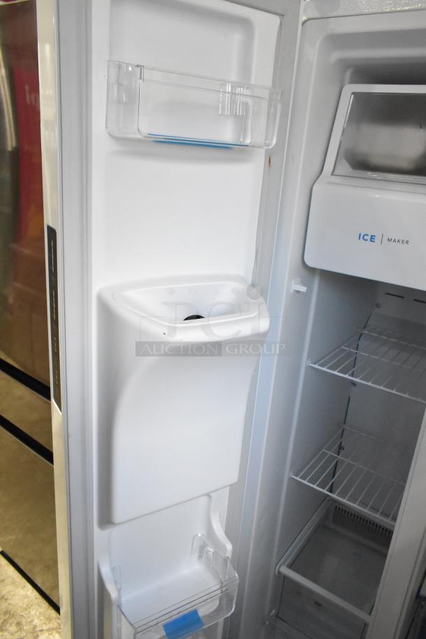 Frigidaire Professional FRSS2323AW9 cooler/freezer with ice/water dispenser, brand new with minor scratches. 115V, 1 phase.