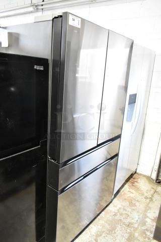 Brand new 2025 Samsung RF29BB8600QL French Door fridge, scratch and dent. 115V, 1 Phase, freezer drawer, stainless steel.