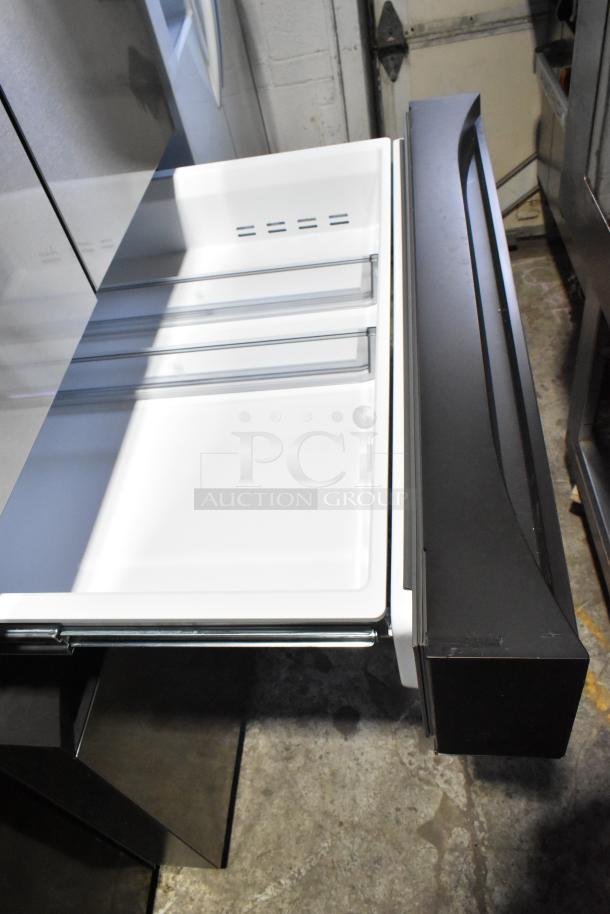 Brand new Samsung RF29BB8600QL French door cooler with freezer drawer, minor scratches, 115V, 1 Phase.