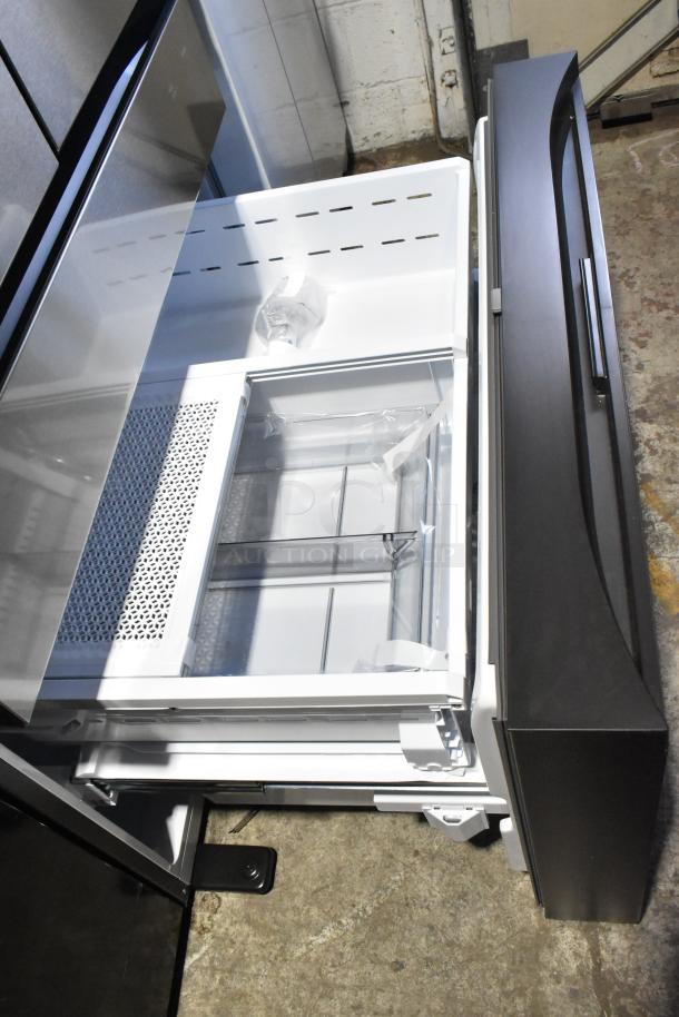 Brand new Samsung RF29BB8600QL cooler with freezer drawer, French door style, scratch and dent, 115V, 1 phase.