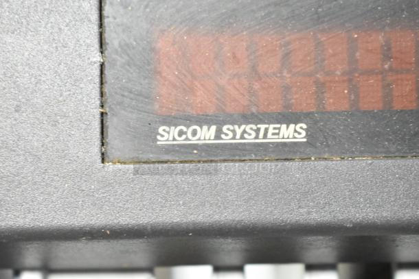 Set of 10 items includes POS monitor and receipt printers by Sicom Systems, with visible wear. Sale details: 10 times your bid.