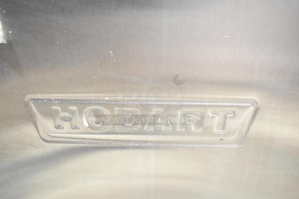 Hobart LXIH commercial undercounter dishwasher, 120/208-240 volts, 1 phase. Features Hobart branding, stainless steel.