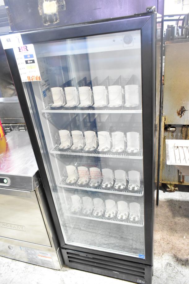 2021 IDW G-12SI-N-3-3-4-B-5 commercial single door cooler merchandiser, poly-coated racks, 115V, 1 phase.