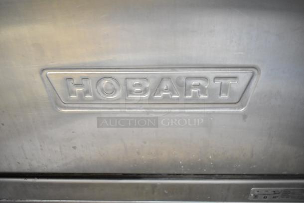 Hobart LX30H commercial undercounter dishwasher, embossed logo, stainless steel, 120/208V, 1 phase, used condition.