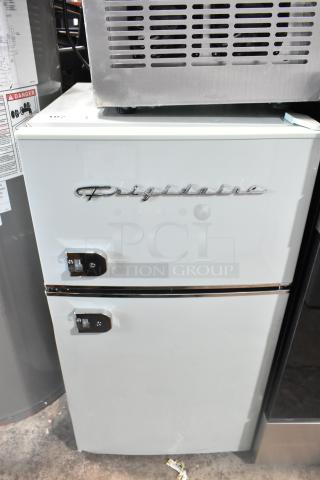 Brand new Frigidaire EFR840-MINT-6COM mini cooler with freezer. Minor scratches, 115V, 1 phase. Classic design, dual doors.