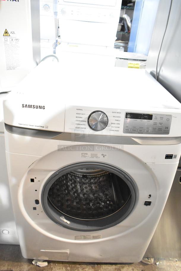 Brand new Samsung WF45B6300AW/US front load washer, scratch and dent model. Features multiple wash cycles and digital display.
