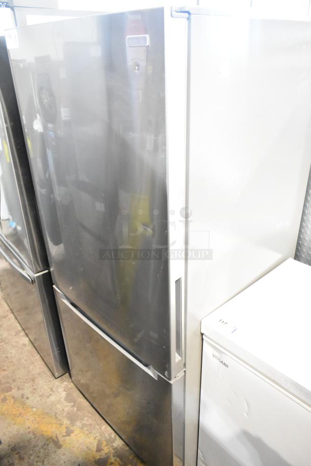 Vissani MDBF18SS cooler with drawer freezer, new scratch and dent condition, stainless steel, 115V, 1 phase.