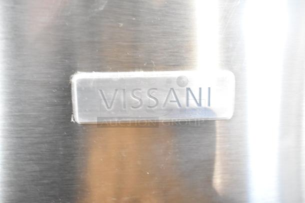 Brand new Vissani MDBF18SS cooler with drawer freezer, 115V, 1 phase. Visible brand label. Scratch and dent condition.