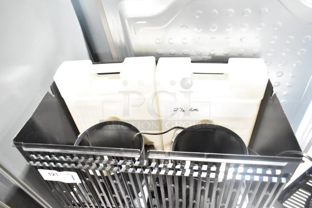 AirCare Fan with dual 2.5-gallon containers, black casing, visible wiring, and labeled for capacity.