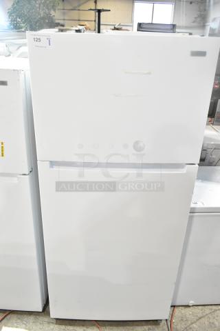 Brand new Vissani MDTF18WHR reach-in cooler with freezer, scratch and dent condition, 115 volts, 1 phase, 2024 model.
