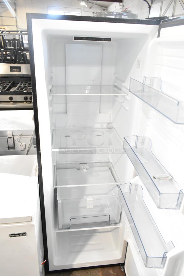 Brand new Vissani VSF11US2A16 cooler/freezer, convertible design, 115V, 1 phase. Interior shelves and door storage visible.