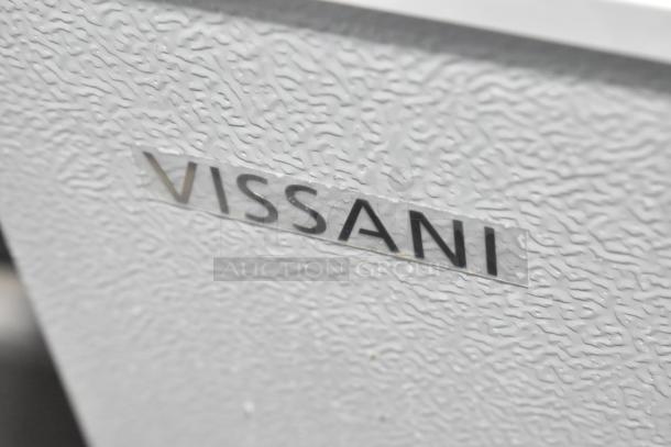 Vissani HMCF7W5 chest freezer, 7.0 cu. ft., manual defrost, brand new with scratches, 115V, labeled "Vissani".