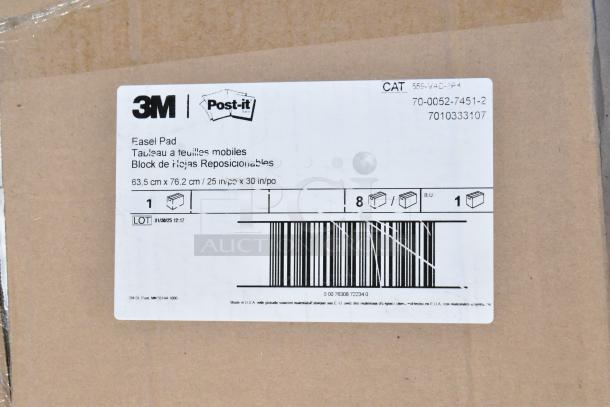 Boxes of 3M Easel Pad with labels. Includes dimensions 25x30 in. Brand new with scratch and dent condition.