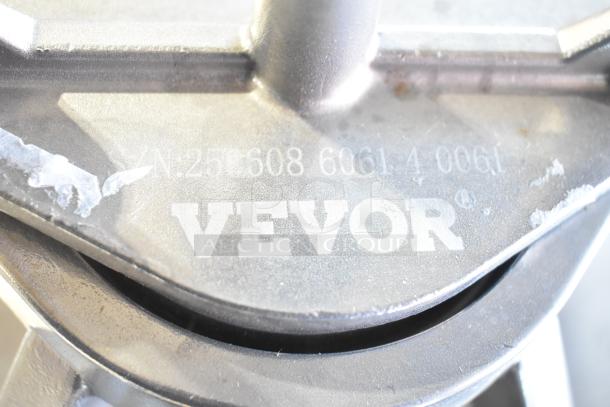 Vevor Countertop Vegetable Slicer, metal body, visible serial number S/N: 250608 60614 0061, good condition.