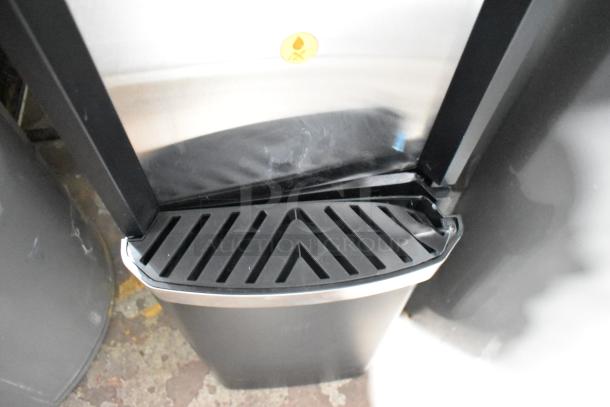 Glacier Bay LY619 water dispenser, matte black/stainless steel, bottom load. Visible minor scuffs. 115V, 1 Phase.