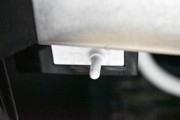 Glacier Bay LY619 water dispenser spout, showing matte black and stainless steel design, 115V, 1 Phase.