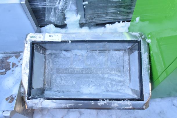 Regency 18"x30" stainless steel ice bin, brand new, scratch and dent condition, with 7 circuit post-mix cold plate.