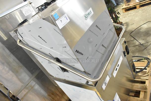BRAND NEW 2024 Noble 495NODTVL1 Ventless Dishwasher, high-temperature, labeled with Nitto protective film.