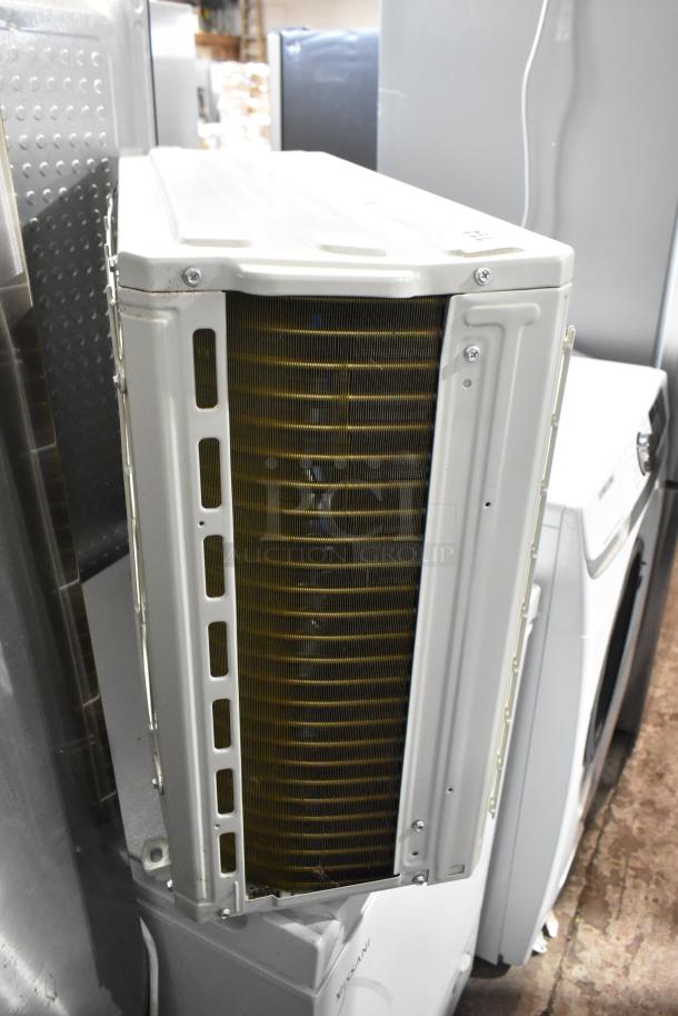Costway FP10788US Split Type Room Air Conditioner, 208-230V, 1 Phase. White, vertical view highlighting the coil.