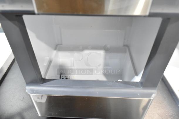 Frigidaire Gallery EFIC201-BLACK countertop ice maker. Stainless steel finish, 115V, 1 Phase, clean interior, minor wear.
