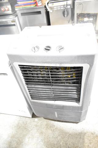 Hessaire MC37V Mobile Evaporative Cooler, 110-120V, 1 Phase, controls visible, used condition.