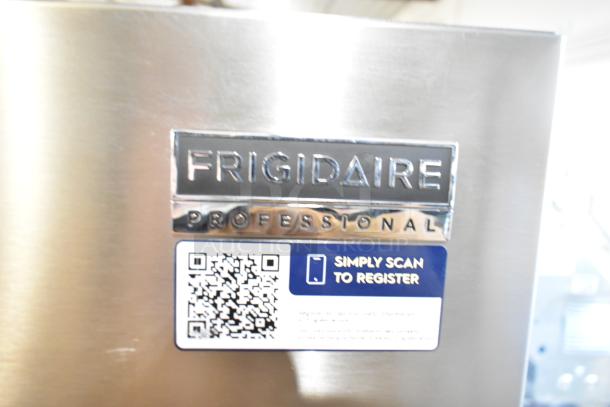 BRAND NEW Frigidaire Professional French Door Cooler, scratch and dent, drawer freezer, water/ice dispenser, 115V, 1 phase.