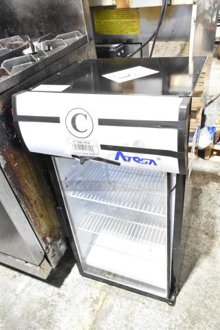 Atosa CTD-3ST Commercial Mini Cooler, 115V, 1 Phase, tested working, visible top panel damage, labeled “CTD-3ST.”