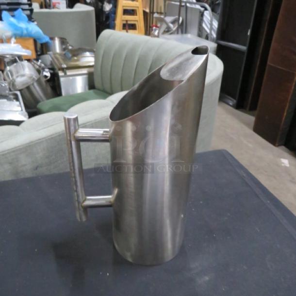 Stainless Steel Acopa Water Pitcher, 5XBID, sleek design, polished finish, robust handle, excellent condition.