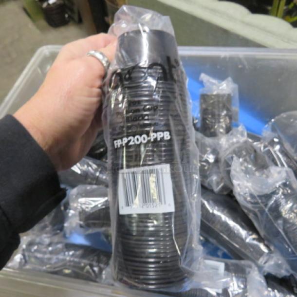 Package of 2oz portion cups, 28 packs of 50, in plastic wrap. Visible label reads "FP200-PPB." New condition.