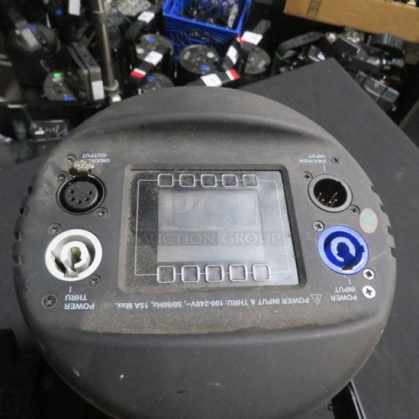 Showline SL PAR 150 Zoom Stage Light, with control interface and power input, in used condition. Model details visible.