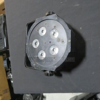American DJ Mega Tripar Profile LED stage light, black, five-lens design, minor wear, model #1226100237.