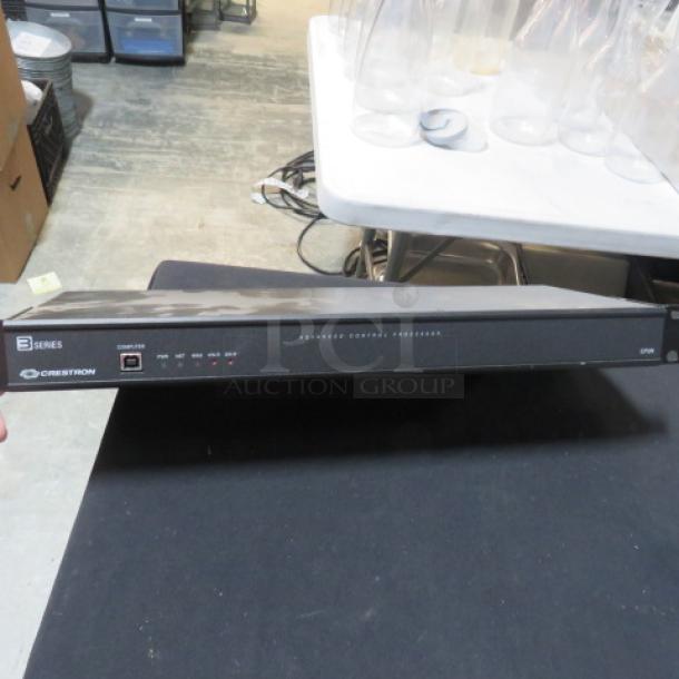 Crestron 3 Series Advanced Control Processor CP3N, excellent condition, $2800. Features include network connectivity and control ports.
