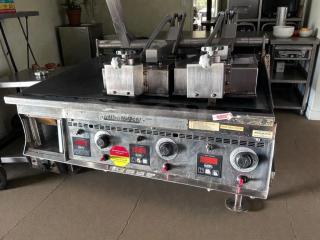 Keating Miraclean® 36" commercial gas griddle, exceptional condition, natural gas, UL & NSF listed, fully operational.