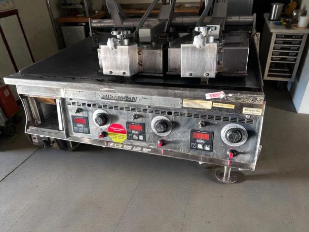 Keating Miraclean® 36" gas griddle, natural gas, UL & NSF listed, excellent condition, fully operational, model markings visible.