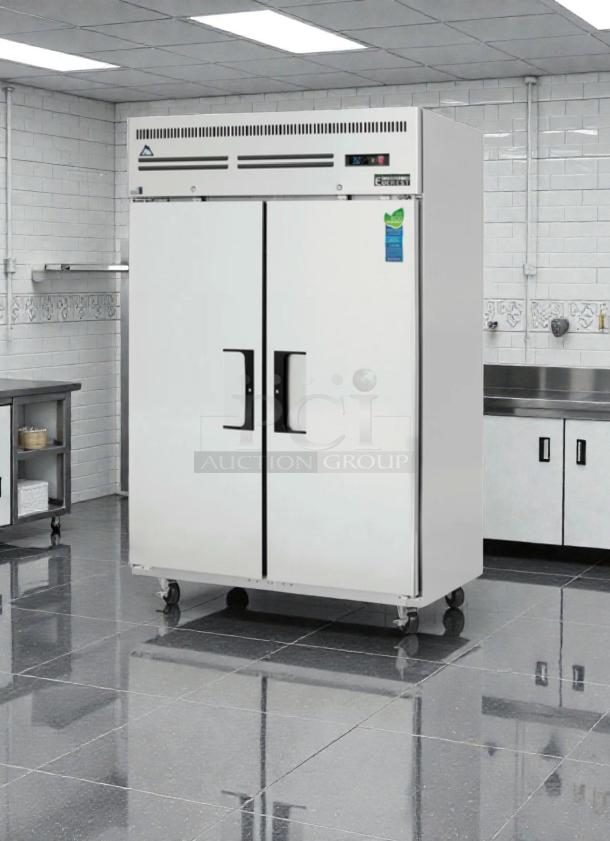 Everest ESR2 Stainless Steel Commercial Reach-In Refrigerator, high-grade, NSF & ETL listed, fully tested, 115V.