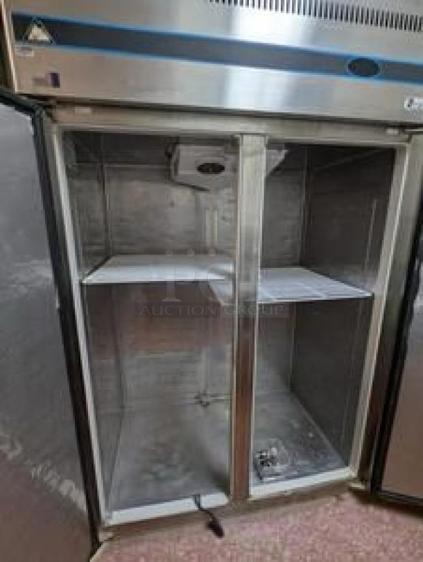 Everest ESR2 commercial reach-in refrigerator, stainless steel, double door, high-grade condition, NSF & ETL listed.