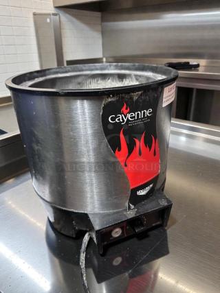 Vollrath Cayenne HS-7 commercial food warmer, stainless steel, 120V, UL & NSF listed, fully tested, red flame label.