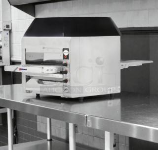 Omcan TS-7000 conveyor toaster oven, superior condition, UL listed, 208V, fully tested, stainless steel, operational.